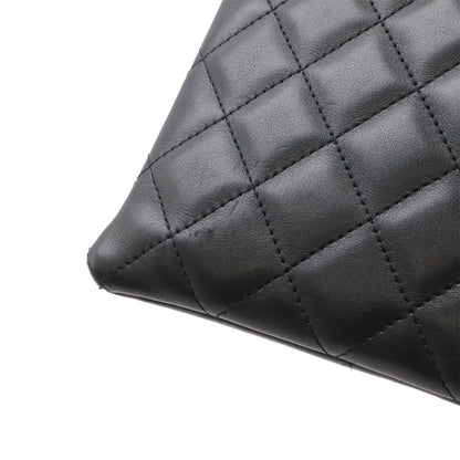 Chanel Cambon Line CC Logo Pochette Shoulder Bag Crossbody Soft Calf Black White — view 4