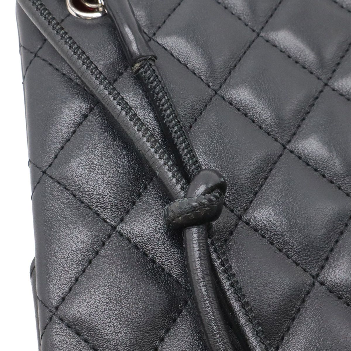 Chanel Cambon Line CC Logo Pochette Shoulder Bag Crossbody Soft Calf Black White — view 6