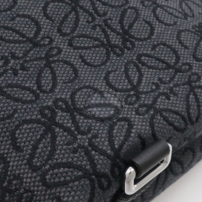 Loewe Repeat Anagram Military Messenger Bag XS Crossbody Canvas Black Silver — view 9