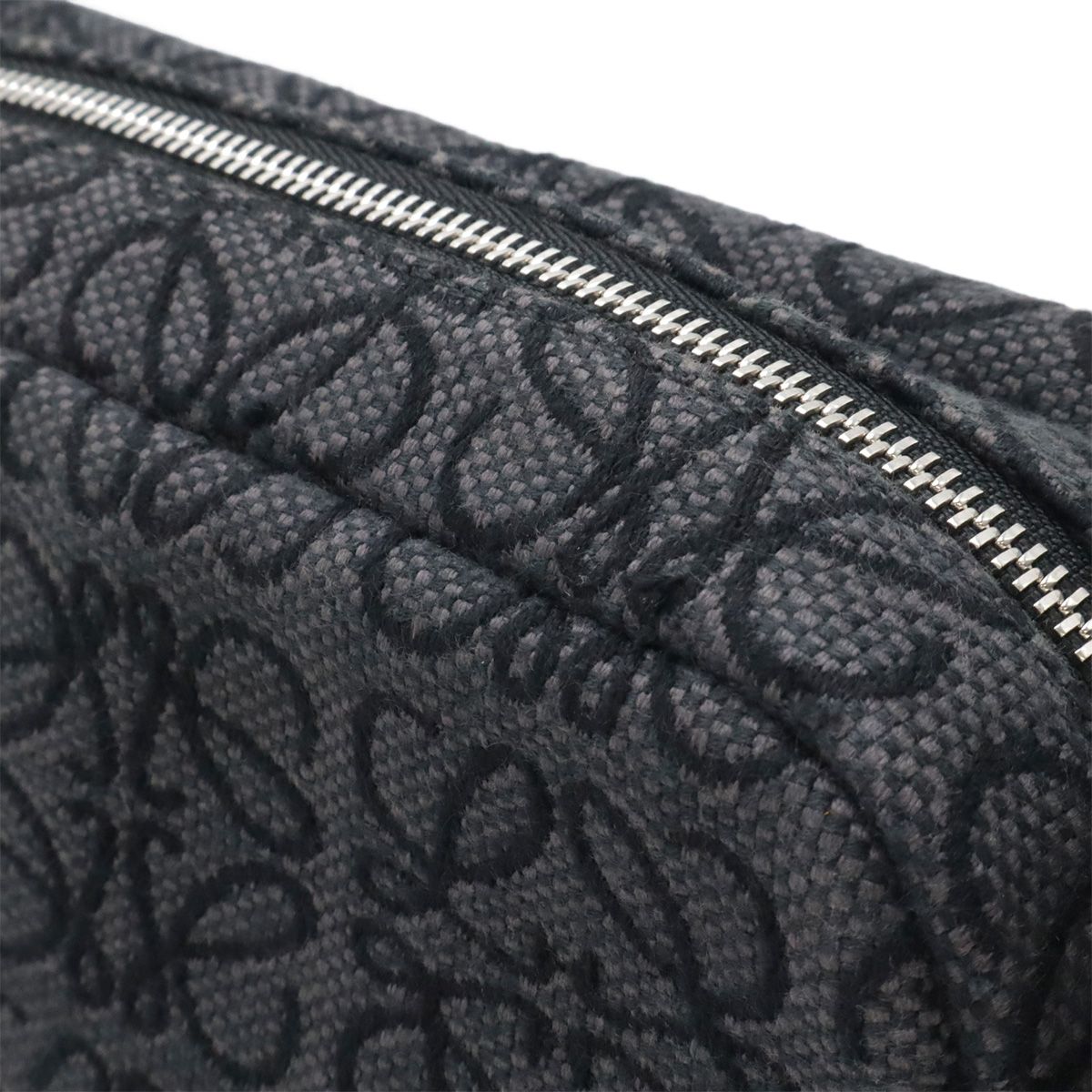Loewe Repeat Anagram Military Messenger Bag XS Crossbody Canvas Black Silver — view 4
