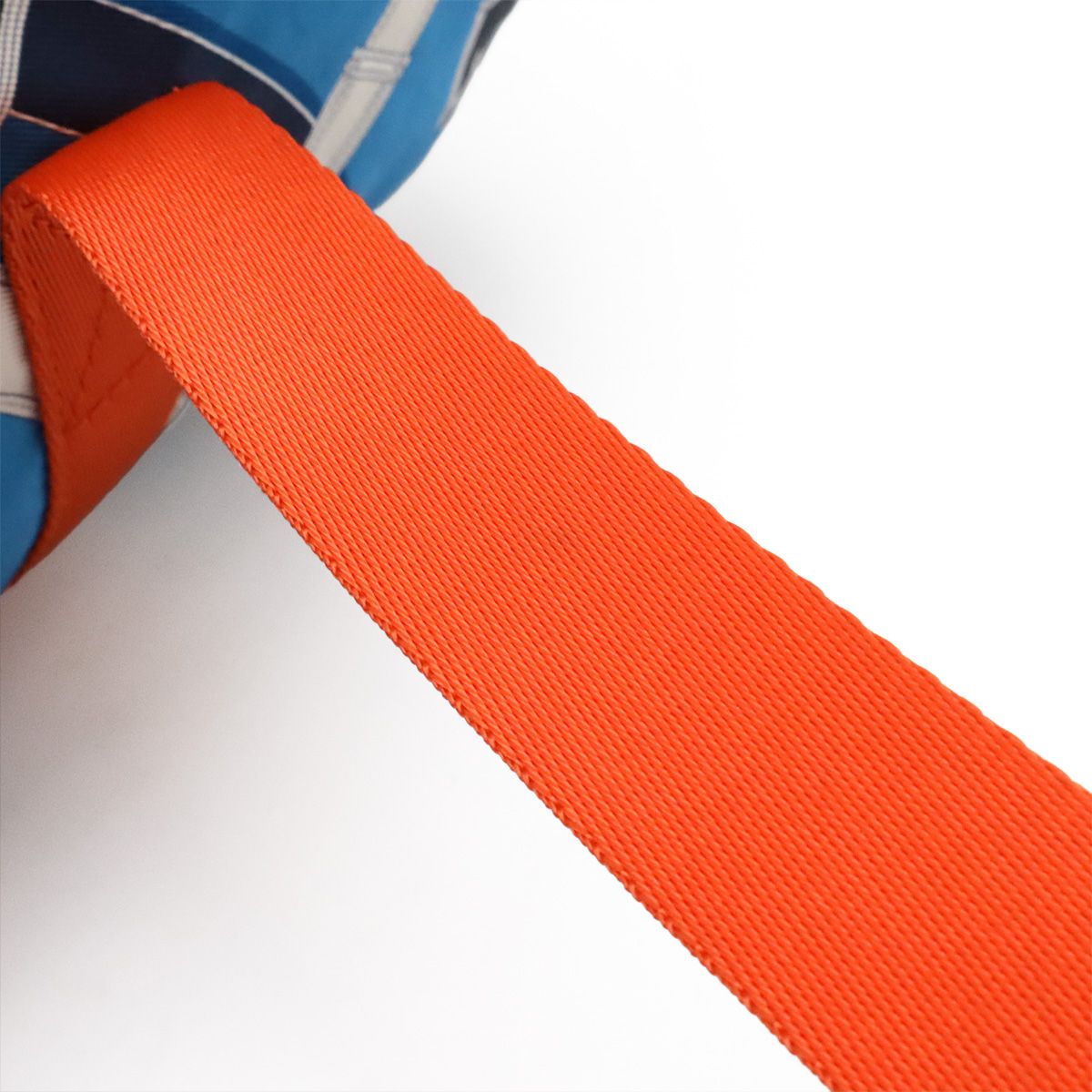 Hermes Cavalcade Air Silk Duffle 38 Shoulder Bag Tote 100% Blue Orange — view 7