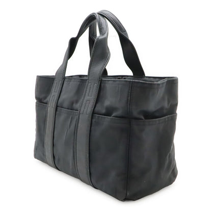 Hermes Acapulco PM Tote Nylon Leather Black Silver — view 2