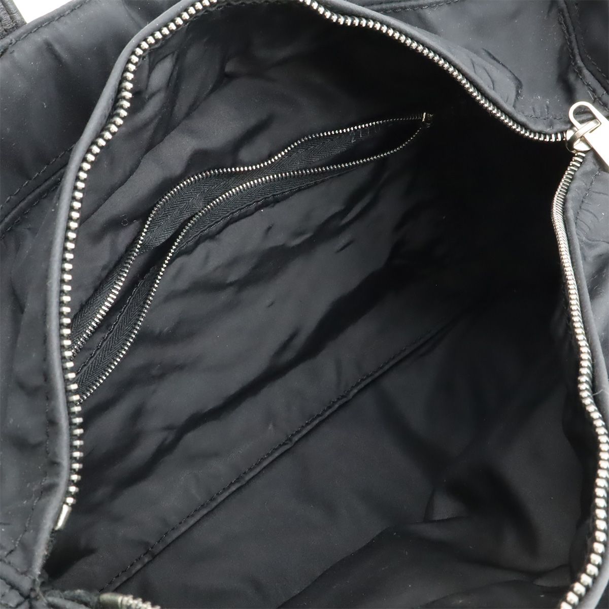 Hermes Acapulco PM Tote Nylon Leather Black Silver — view 6