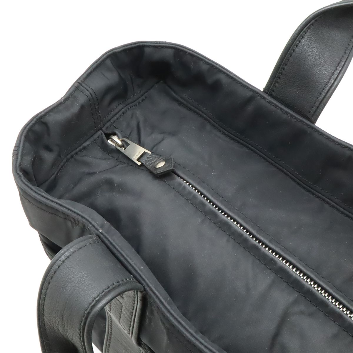 Hermes Acapulco PM Tote Nylon Leather Black Silver — view 5