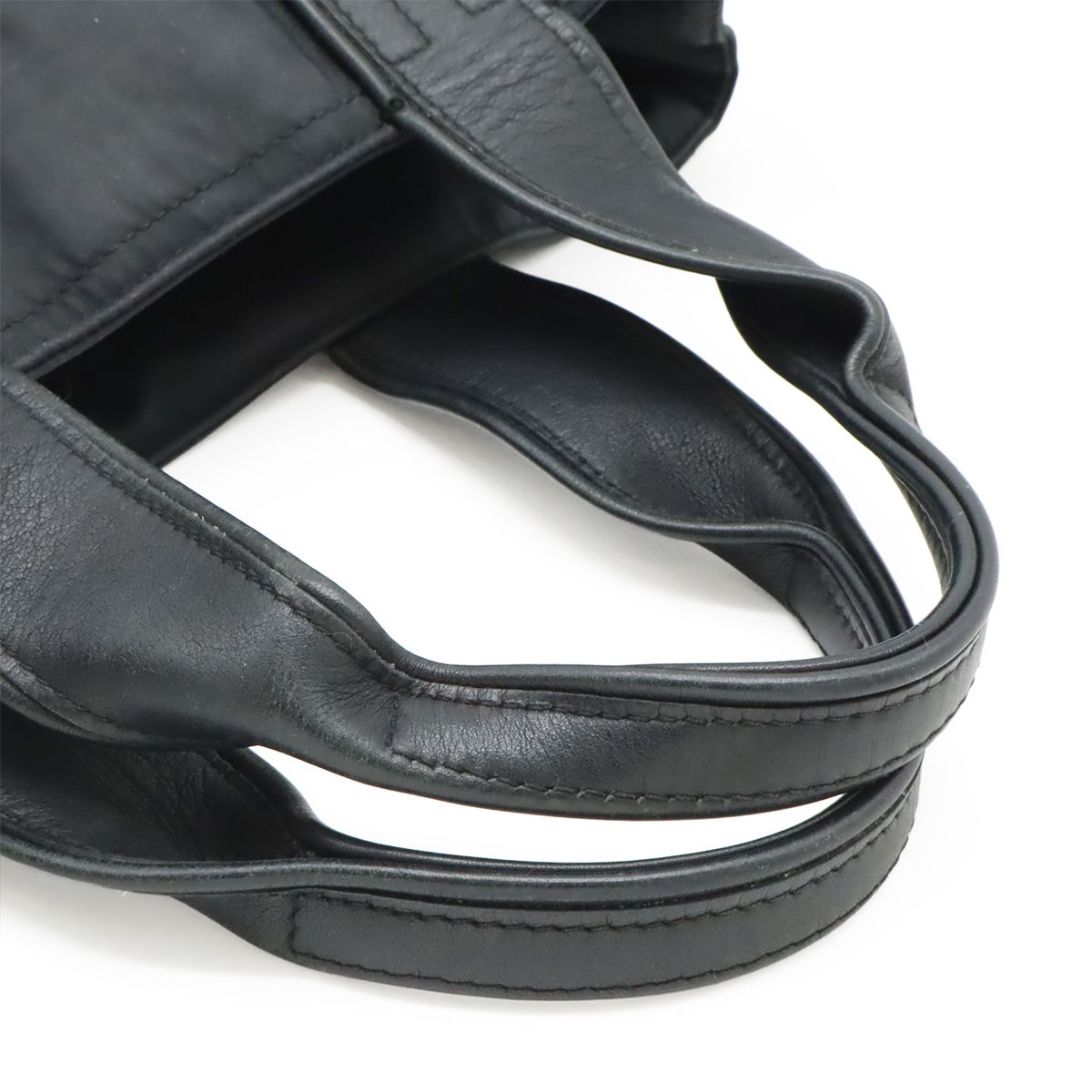 Hermes Acapulco PM Tote Nylon Leather Black Silver — view 4