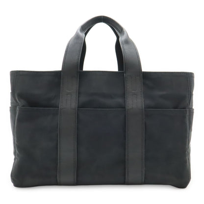 Hermes Acapulco MM Tote Nylon Leather Black