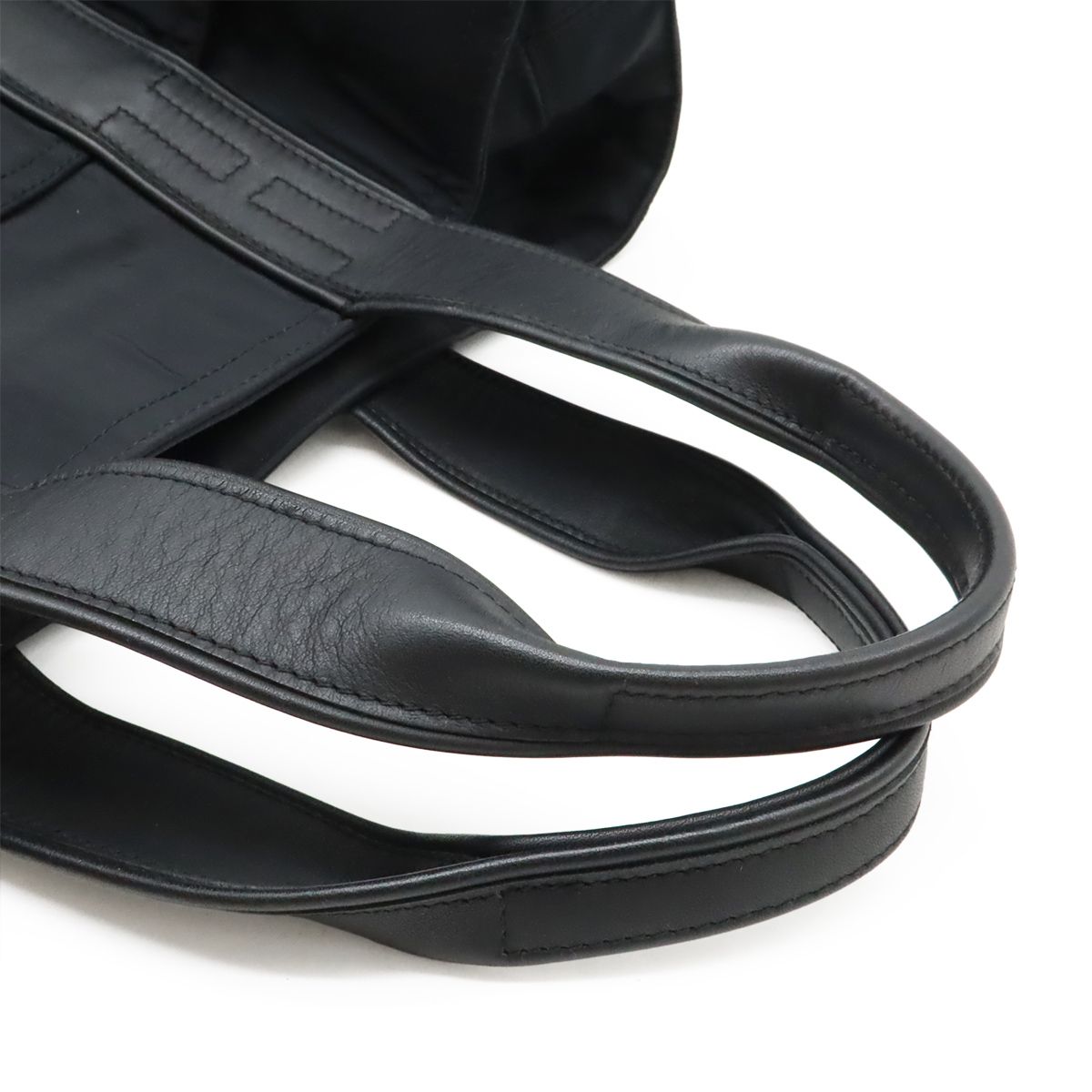 Hermes Acapulco MM Tote Nylon Leather Black — view 4