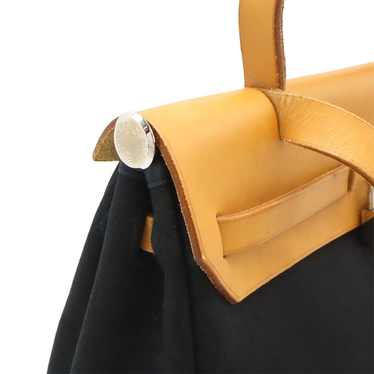 Hermes Herbag PM 2-Way Shoulder Bag Toile Officier GM Black Brown Beige — view 4