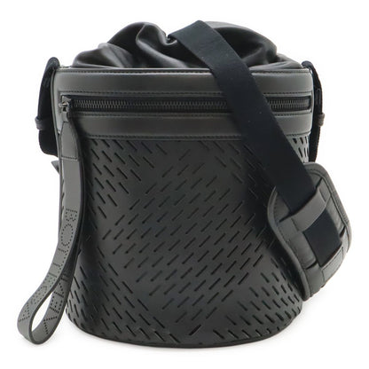 Bottega Veneta Drawstring Bucket Bag Crossbody Leather Black