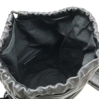 Bottega Veneta Drawstring Bucket Bag Crossbody Leather Black — view 6