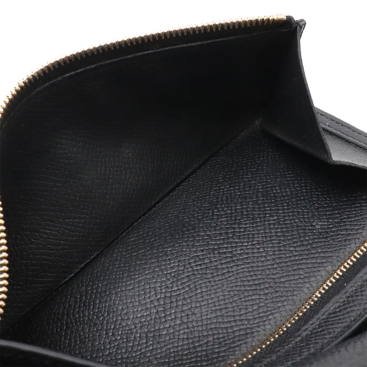 Hermes Bearn Souffle Bifold Wallet Veau Epsom Black Gold — view 8