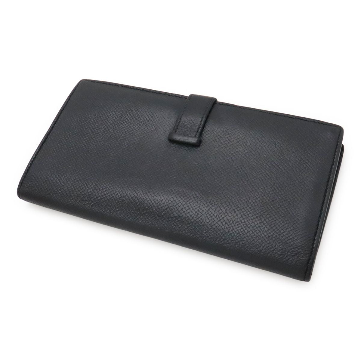 Hermes Bearn Souffle Bifold Wallet Veau Epsom Black Gold — view 2
