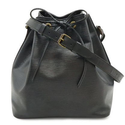Louis Vuitton Epi Petit Noir Shoulder Bag Drawstring Black