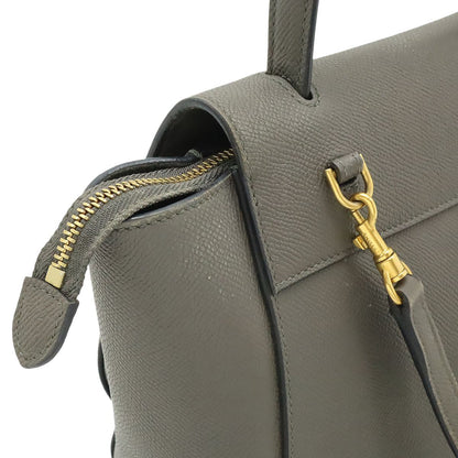Celine Belt Bag Nano 2-Way Crossbody Leather Gray Gold — view 4