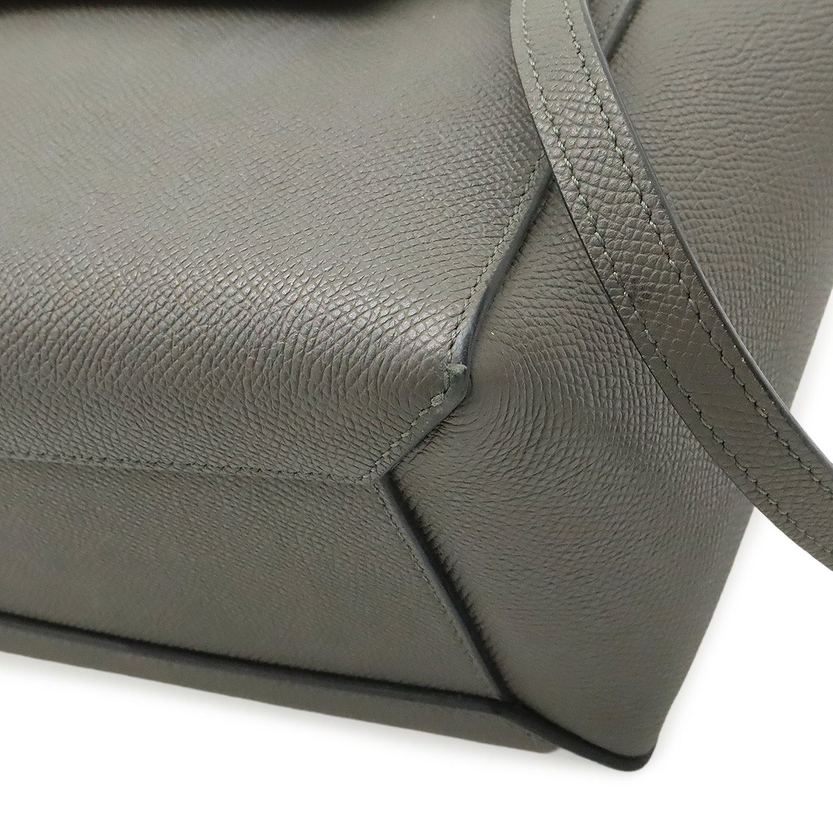 Celine Belt Bag Nano 2-Way Crossbody Leather Gray Gold — view 3