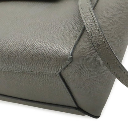 Celine Belt Bag Nano 2-Way Crossbody Leather Gray Gold — view 3