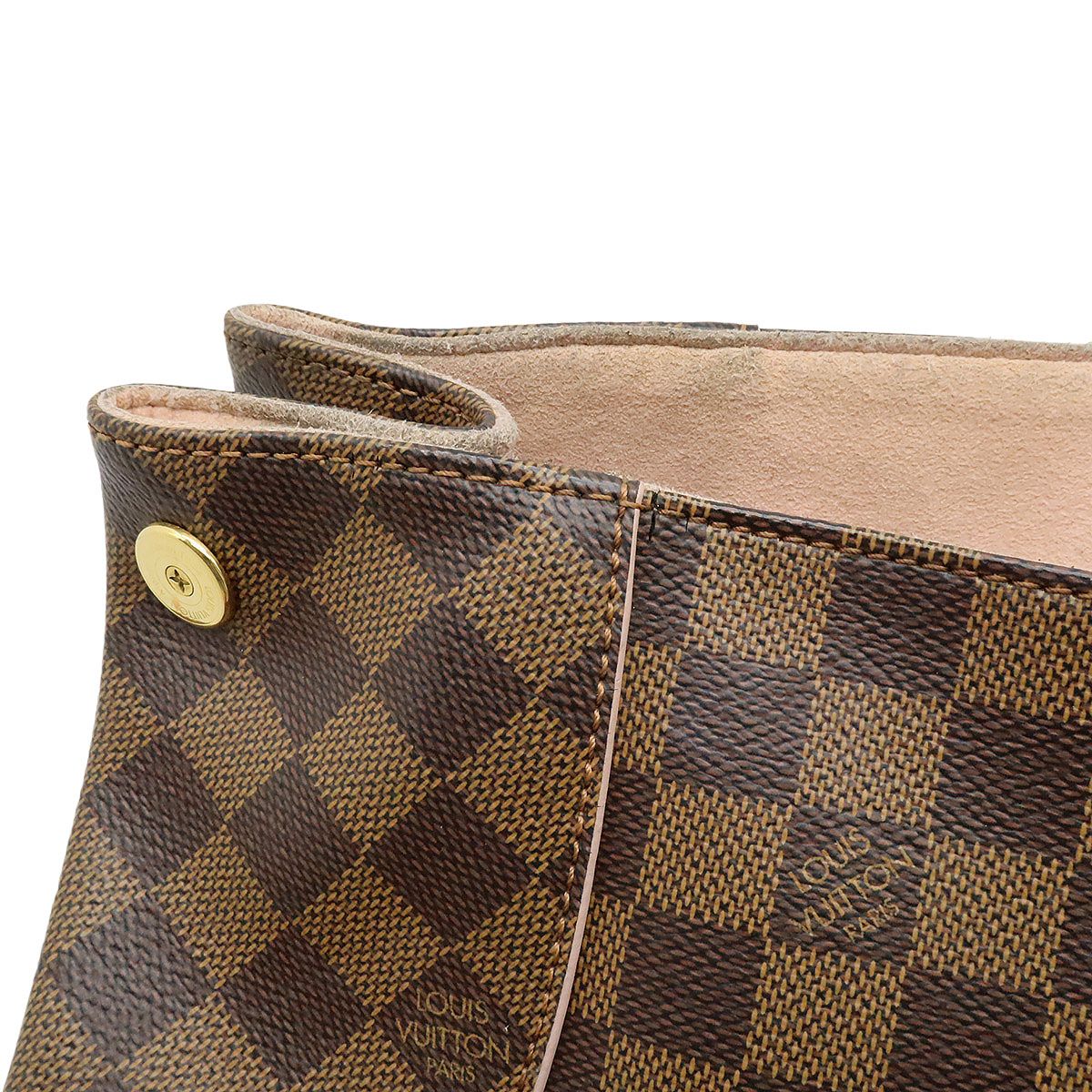 Louis Vuitton Damier Kaisa Hobo Shoulder Bag Rose Velours — view 8