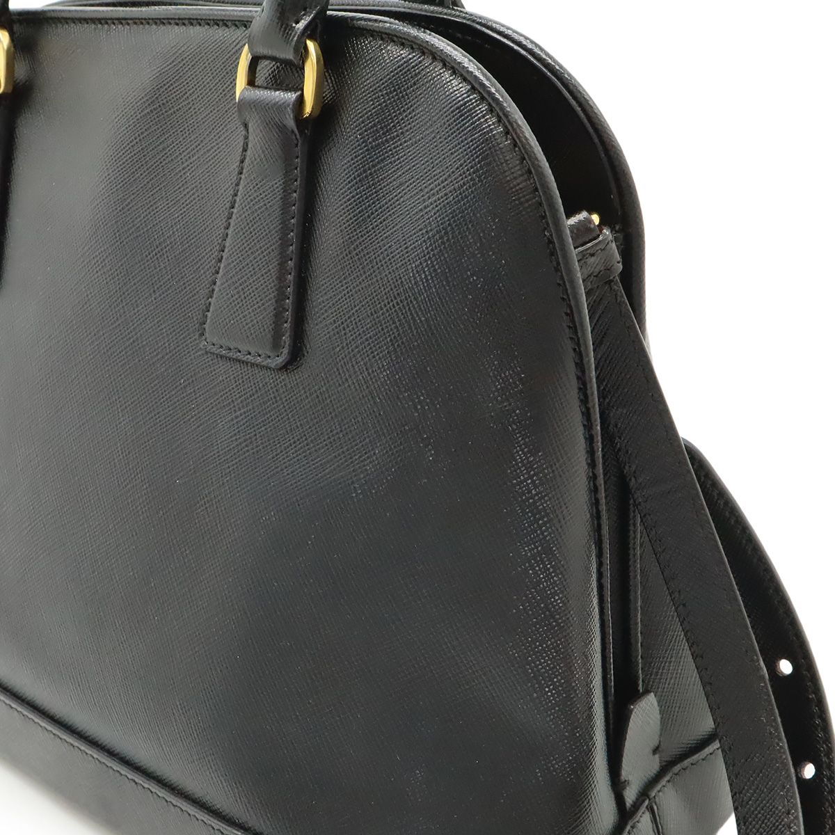 Prada Triangle Logo 2-Way Shoulder Bag Crossbody Dome — view 8
