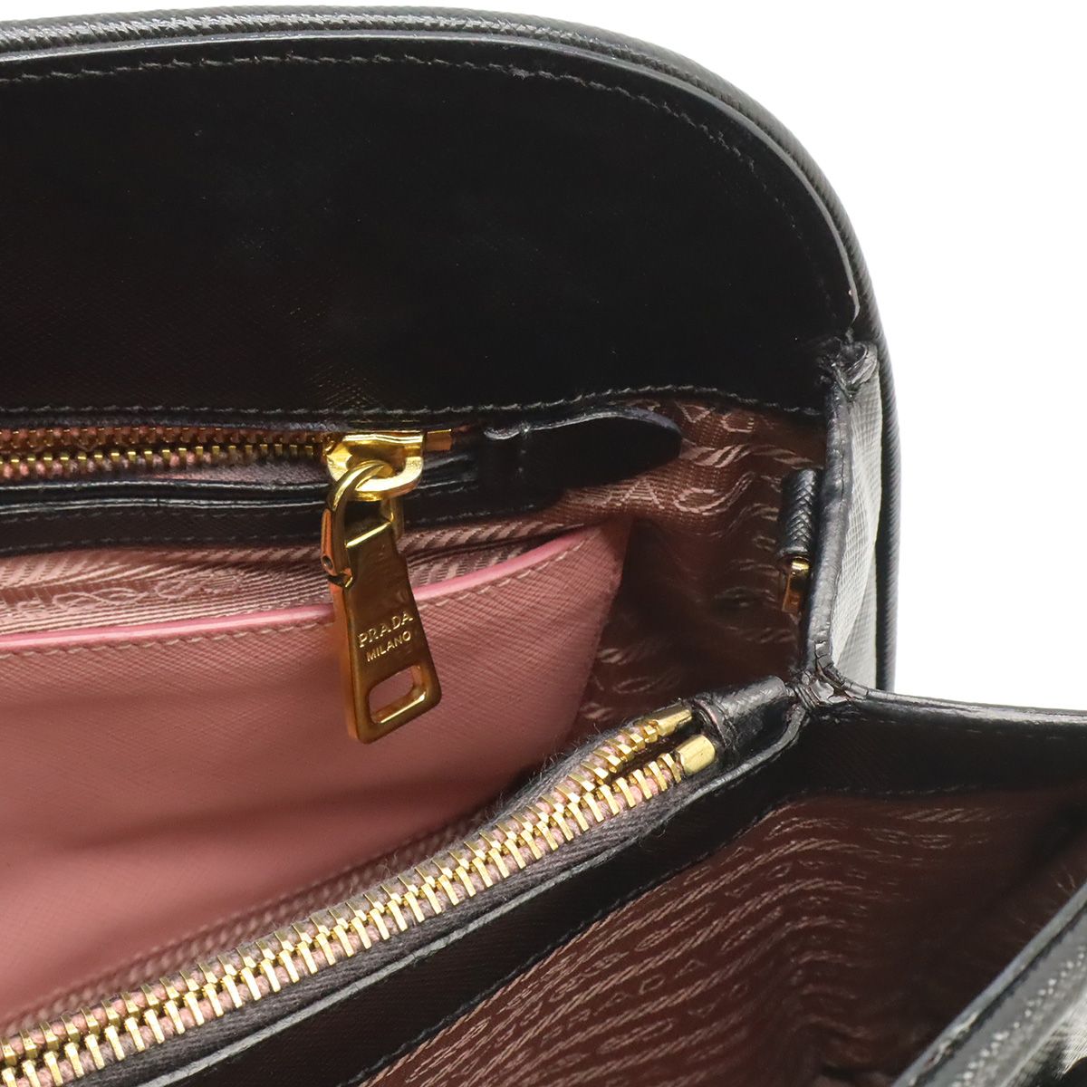 Prada Triangle Logo 2-Way Shoulder Bag Crossbody Dome — view 6