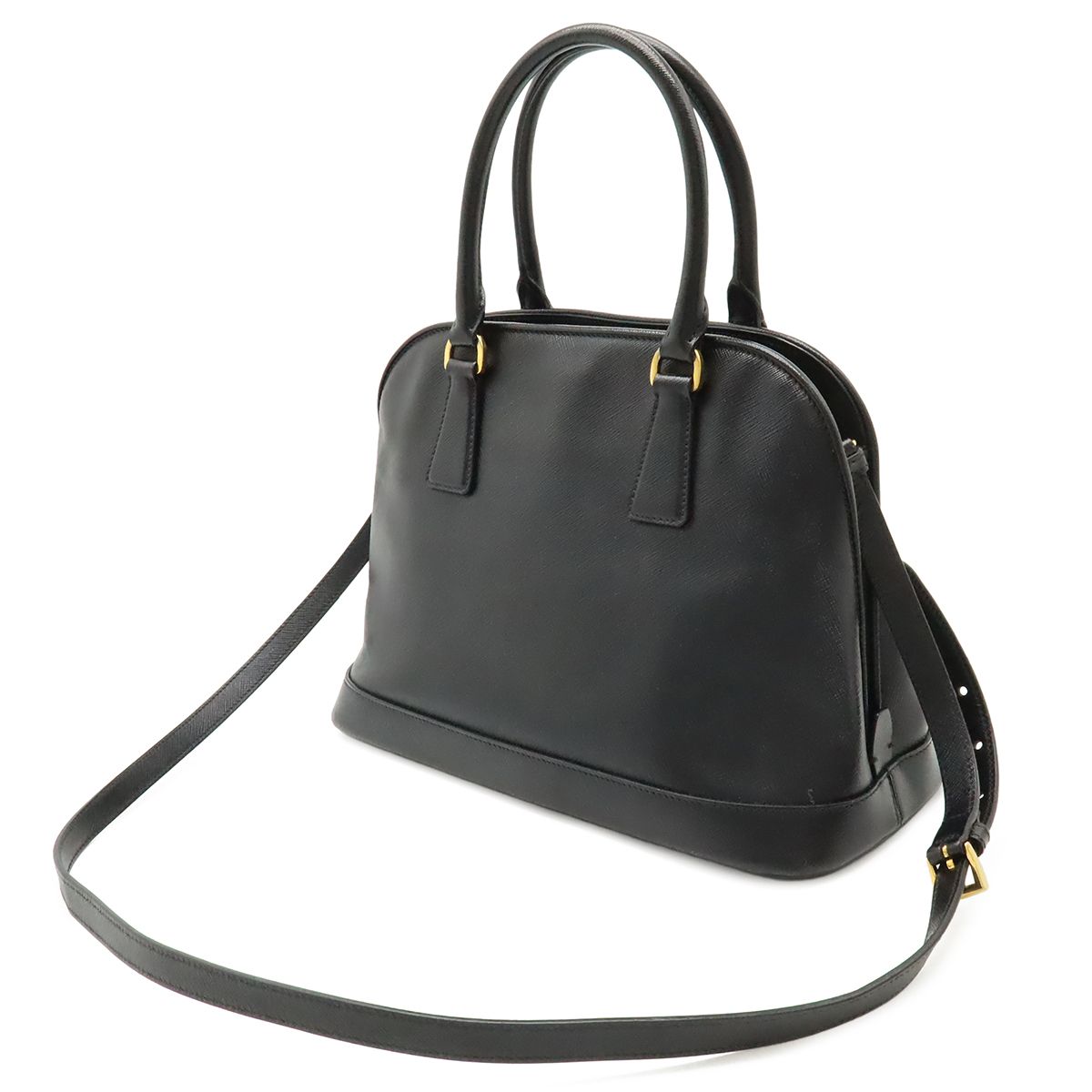 Prada Triangle Logo 2-Way Shoulder Bag Crossbody Dome — view 2