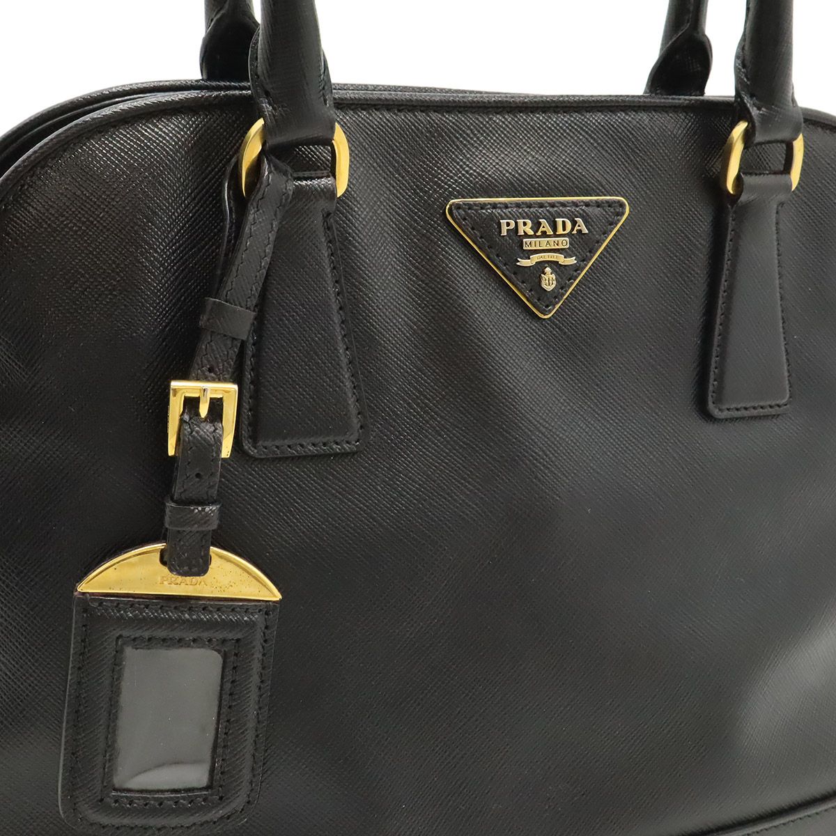 Prada Triangle Logo 2-Way Shoulder Bag Crossbody Dome — view 9