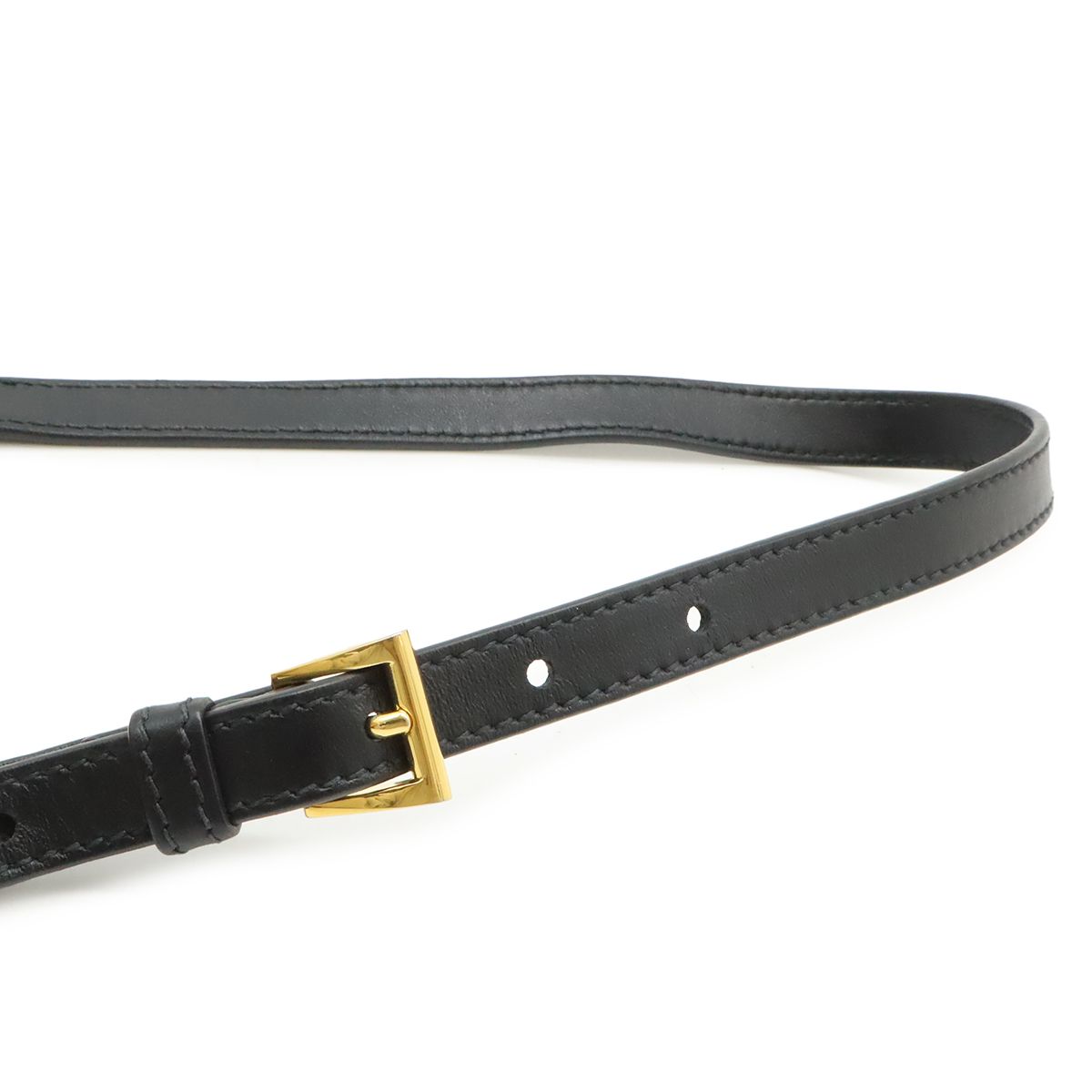 Prada Saffiano 2-Way Shoulder Bag Crossbody Leather Nero Black Gold — view 7