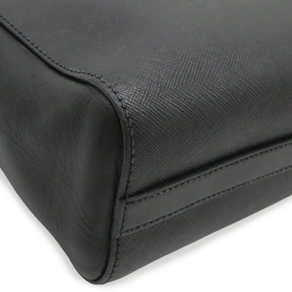 Prada Saffiano 2-Way Shoulder Bag Crossbody Leather Nero Black Gold — view 3