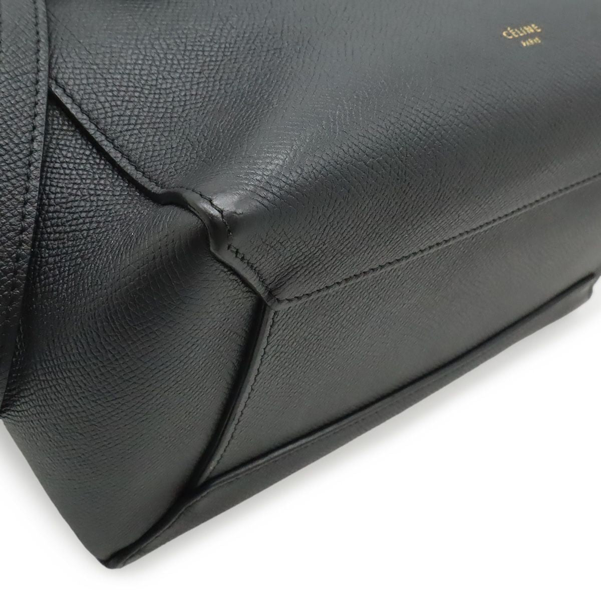 Celine Belt Bag Micro 2-Way Crossbody Leather Black Gold — view 3