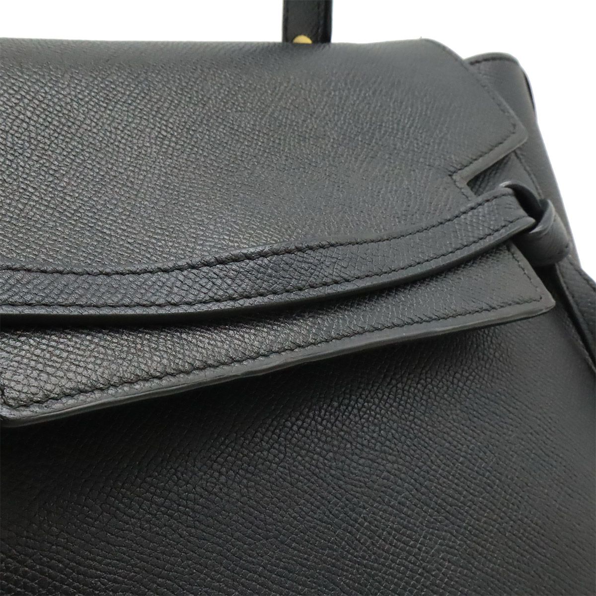 Celine Belt Bag Micro 2-Way Crossbody Leather Black Gold — view 9