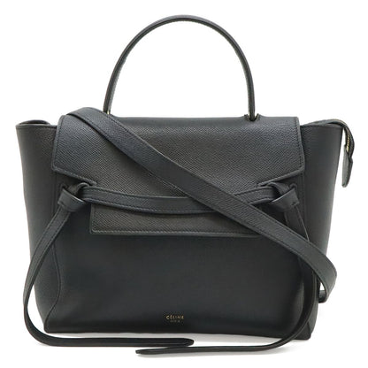 Celine Belt Bag Micro 2-Way Crossbody Leather Black Gold