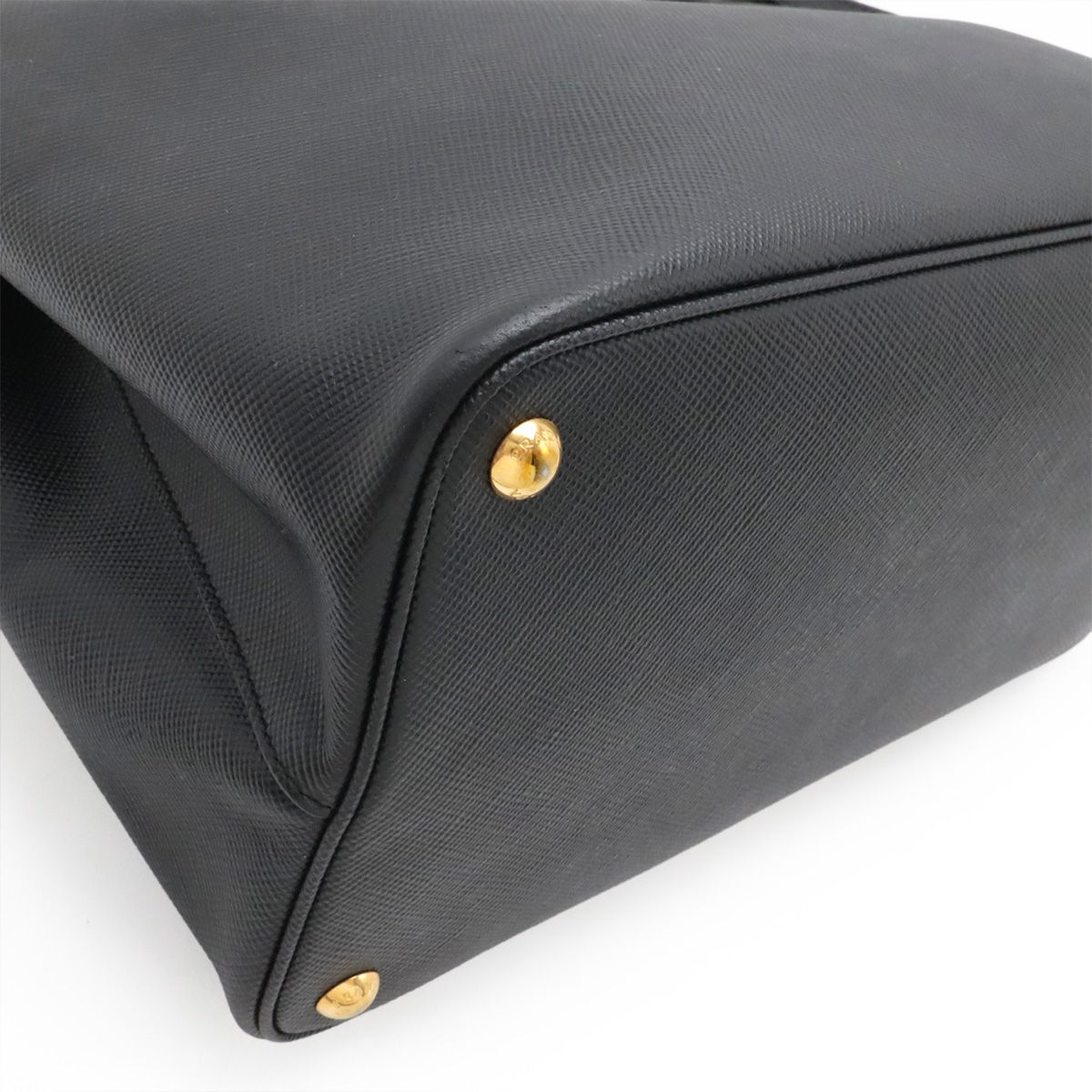 Prada Doubre Large Double Tote 2-Way Shoulder Bag Saffiano Leather Nero Black — view 3