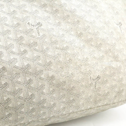 Goyard Saint Louis PM Tote Shoulder Bag Leather White Gray — view 6