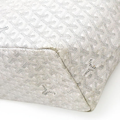 Goyard Saint Louis PM Tote Shoulder Bag Leather White Gray — view 3