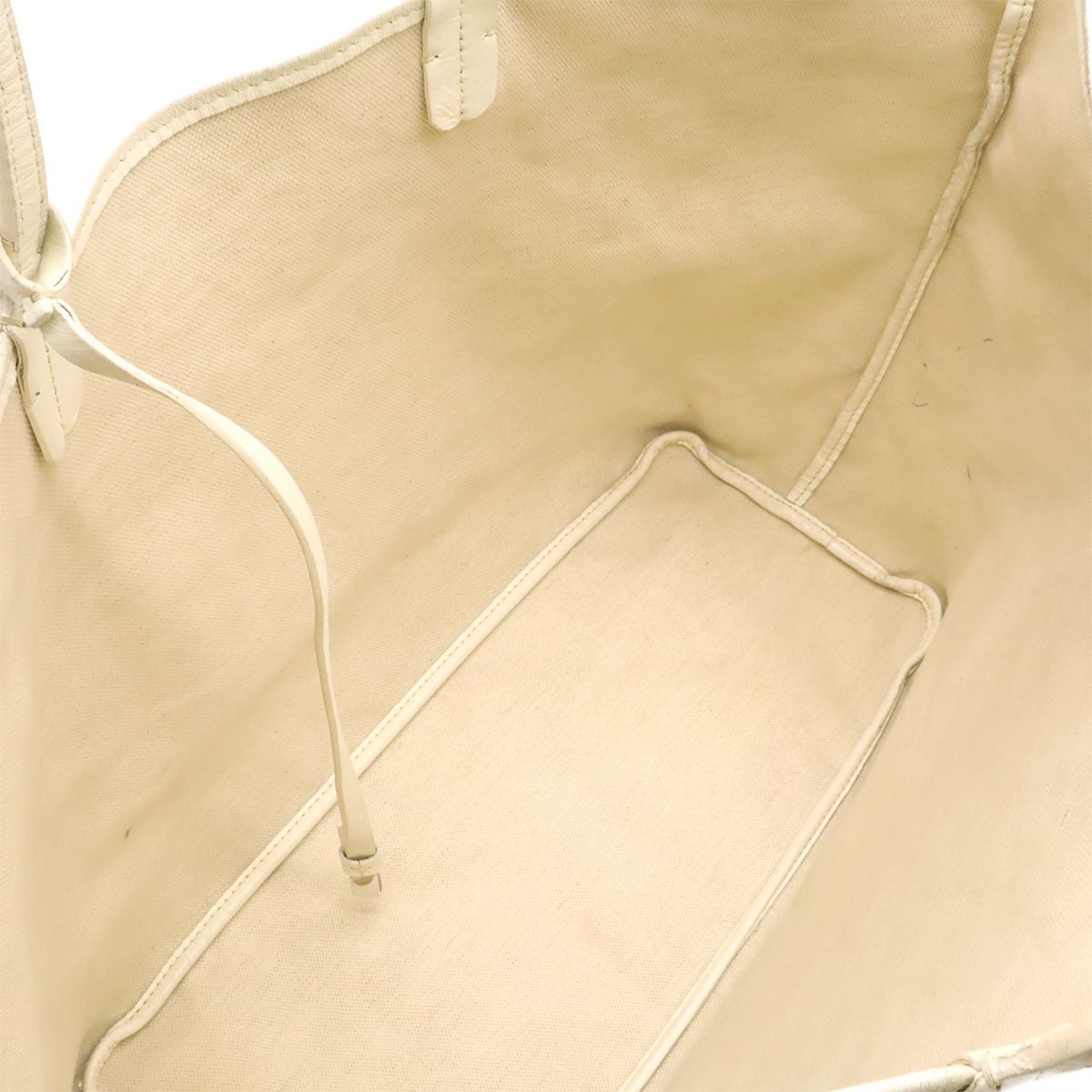 Goyard Saint Louis PM Tote Shoulder Bag Leather White Gray — view 8