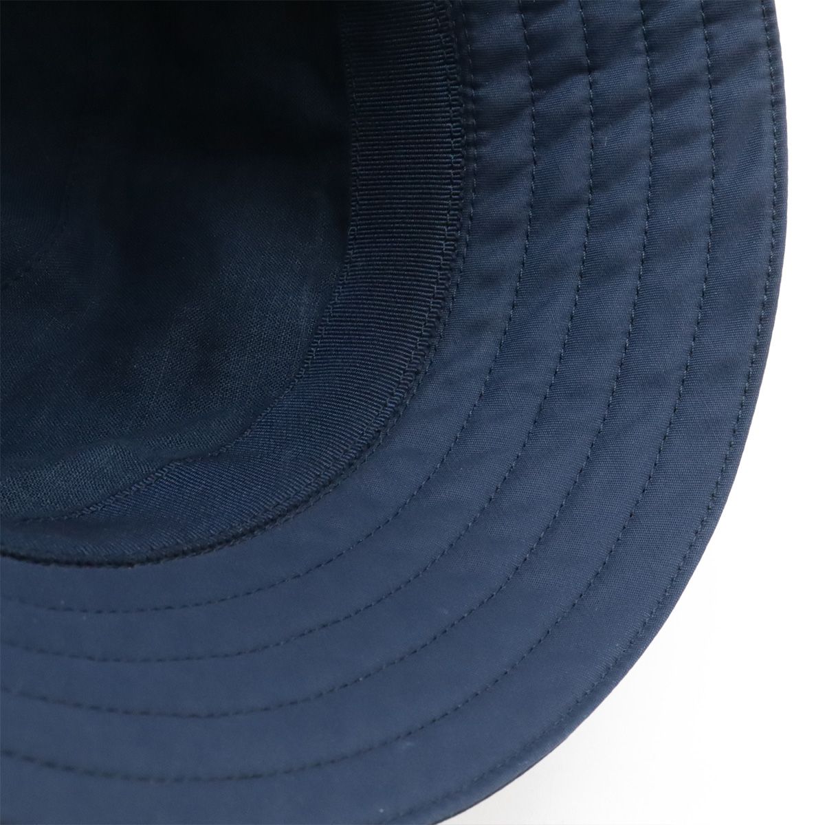 Hermes Series Button Clou de Selle Bucket Hat Cotton 59% Nylon 41% Navy Orange — view 4