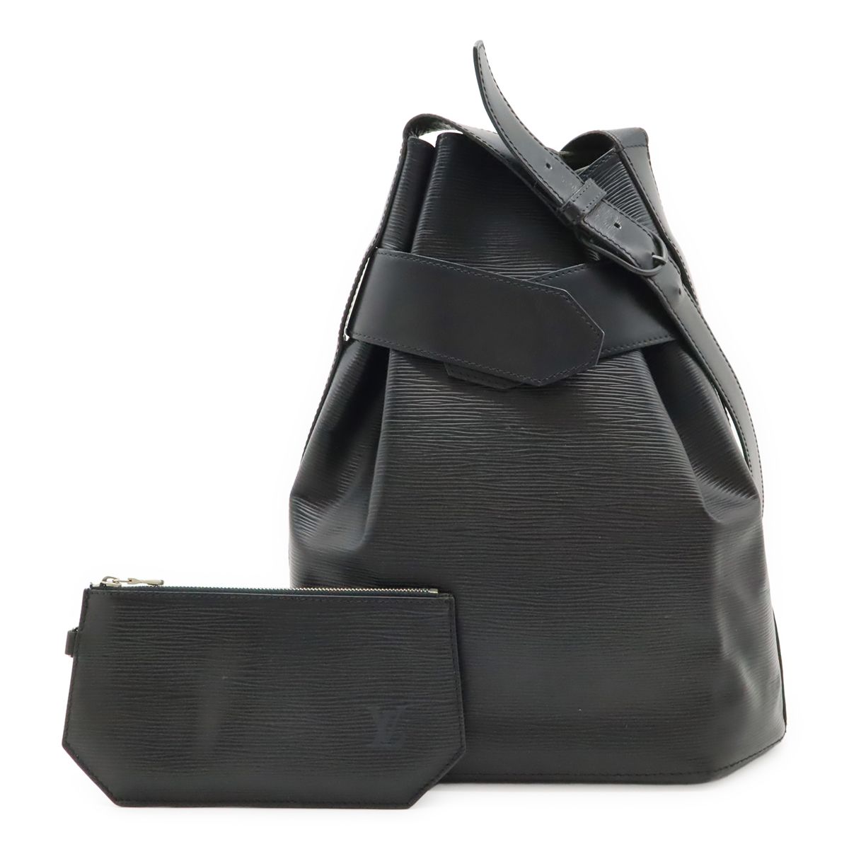Louis Vuitton Epi Sac Depot Shoulder Bag Semi Noir Black