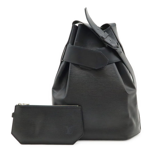Louis Vuitton Epi Sac Depot Shoulder Bag Semi Noir Black