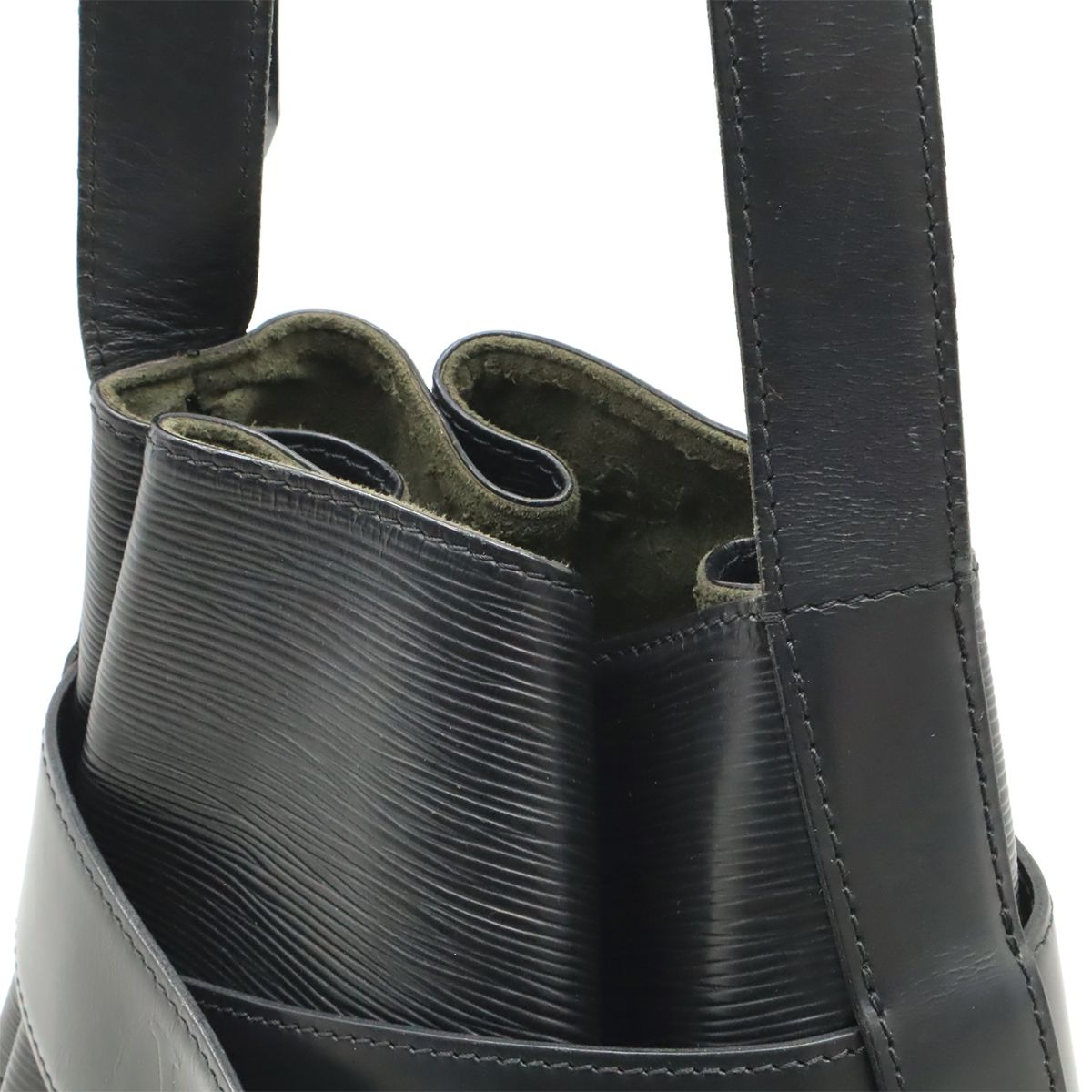 Louis Vuitton Epi Sac Depot Shoulder Bag Semi Noir Black — view 5