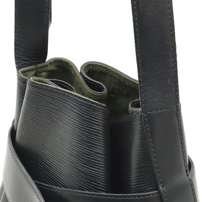 Louis Vuitton Epi Sac Depot Shoulder Bag Semi Noir Black — view 5