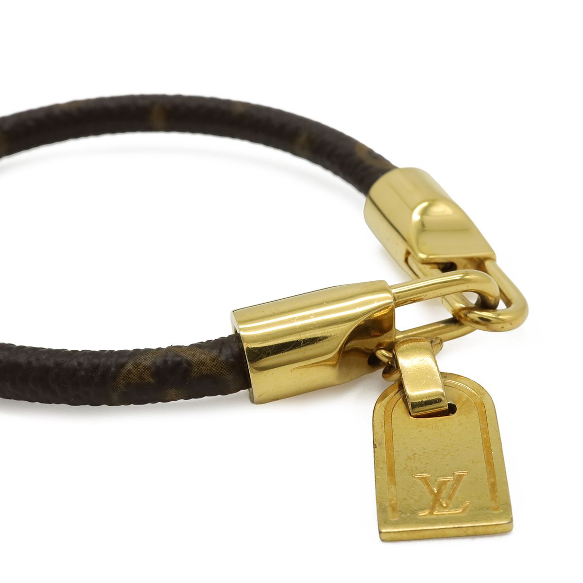 Louis Vuitton Monogram Bracelet Luck It Charm Gold — view 3