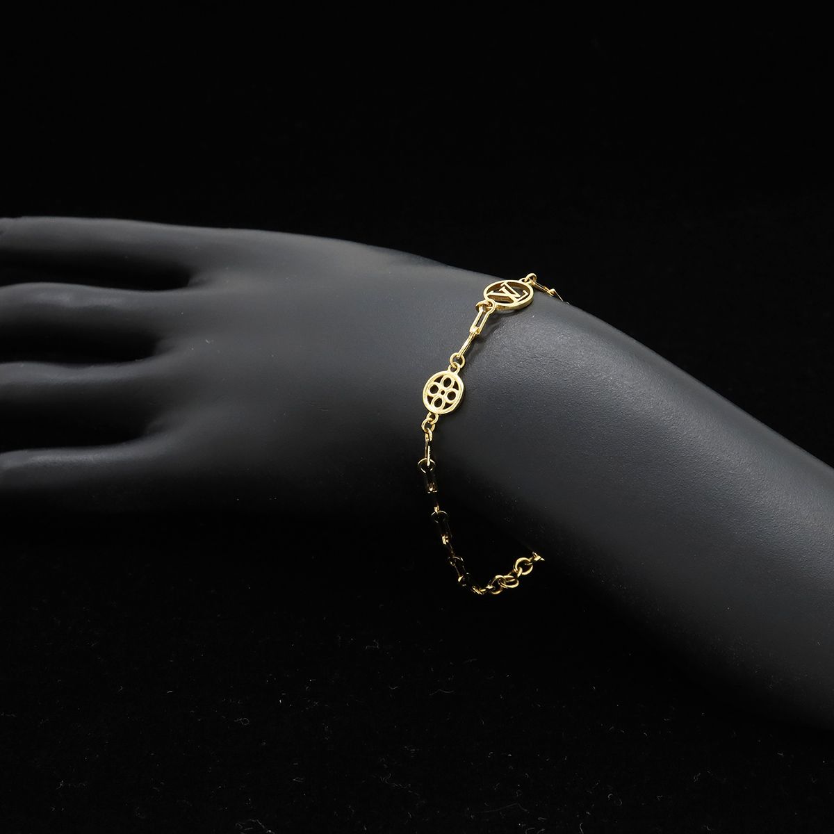 Louis Vuitton Bracelet Forever Young LV Circle Monogram Flower Gold Plated — view 5