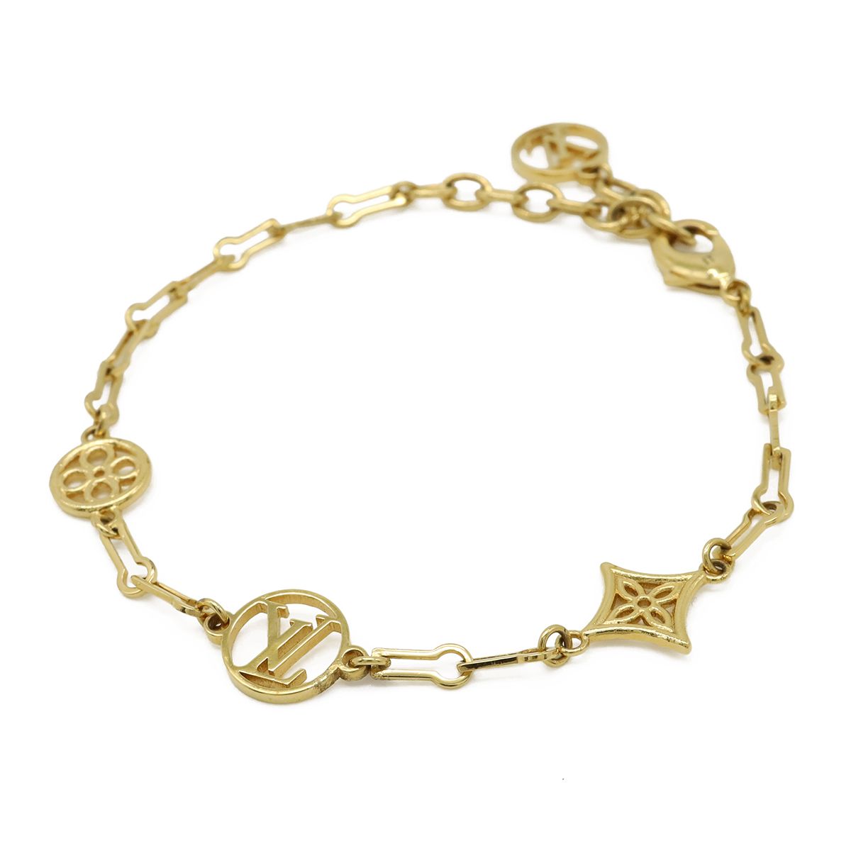 Louis Vuitton Bracelet Forever Young LV Circle Monogram Flower Gold Plated