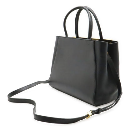 Fendi Petite Tote 2-Way Shoulder Bag Leather Black Gold — view 2