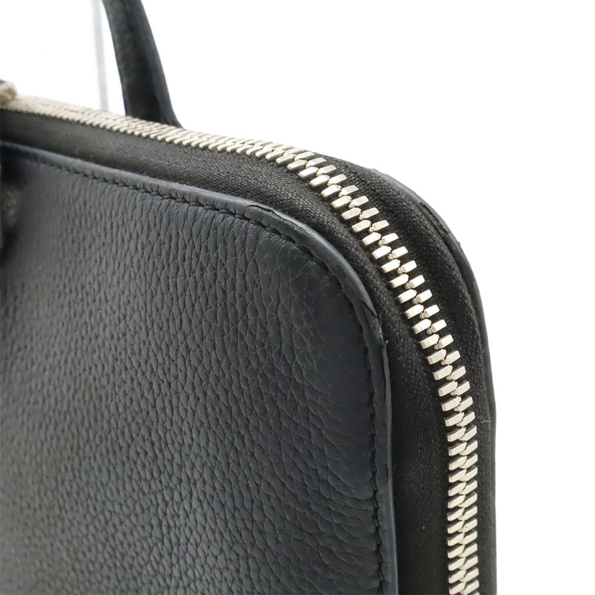 Dior Homme Logo Business Briefcase Leather Black Silver — view 8
