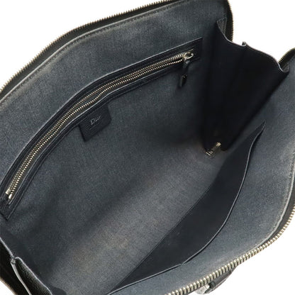 Dior Homme Logo Business Briefcase Leather Black Silver — view 6