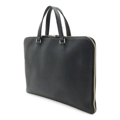 Dior Homme Logo Business Briefcase Leather Black Silver — view 2