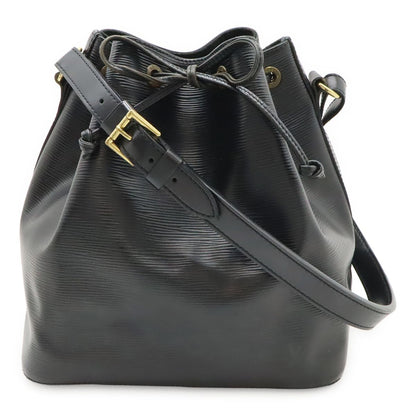 Louis Vuitton Epi Petit Noir Shoulder Bag Drawstring Black