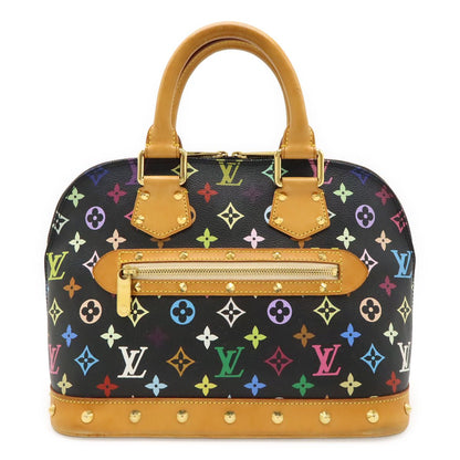 Louis Vuitton Monogram Multicolor Alma Handbag Studs Noir Black