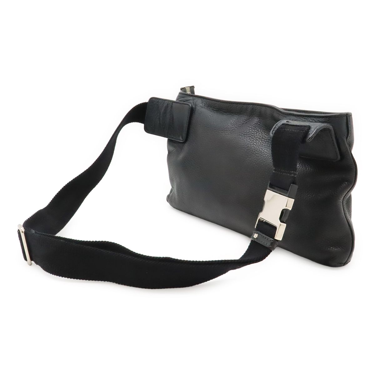 Gucci Soho Interlocking Logo Belt Bag Leather Black Silver — view 2