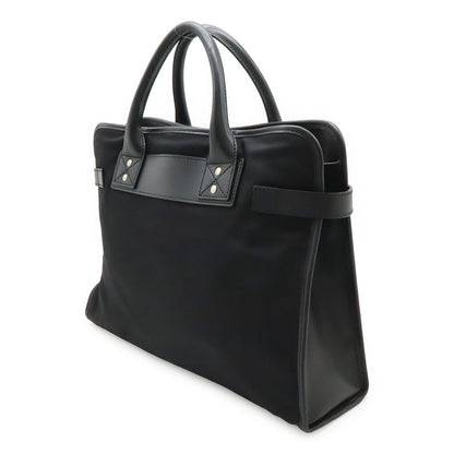 Gucci Business Briefcase Document Purse Nylon Canvas Black Silver — view 2
